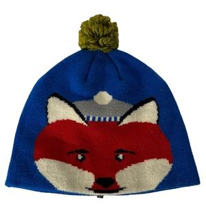 Columbia Fox Winter Knit Hat With Pom Youth Size